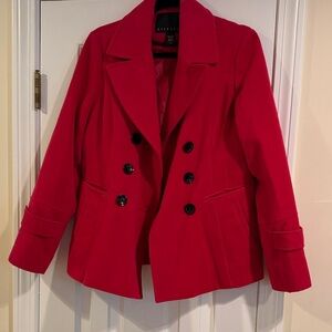 Attention Sz M Hot Pink Pea Coat